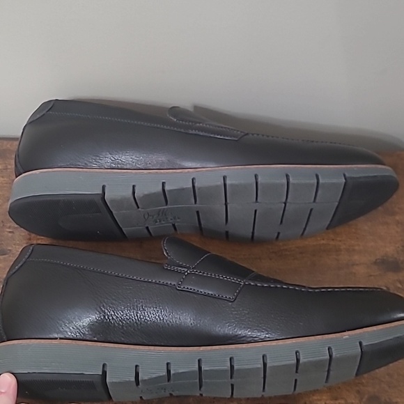 Johnston & Murphy Black Sheepskin Leather Slip-On Penny Loafers size 11.5 main image 5